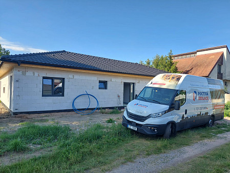 Izolace stropu zděné novostavby rodinného domu na Pardubicku